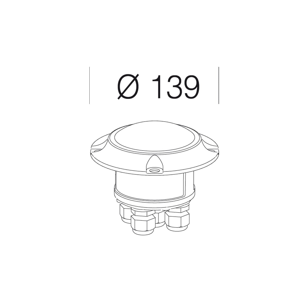 DISANO ILLUMINAZIONE - COPERCHIO RACC.LUCERNA 516 RAL7021