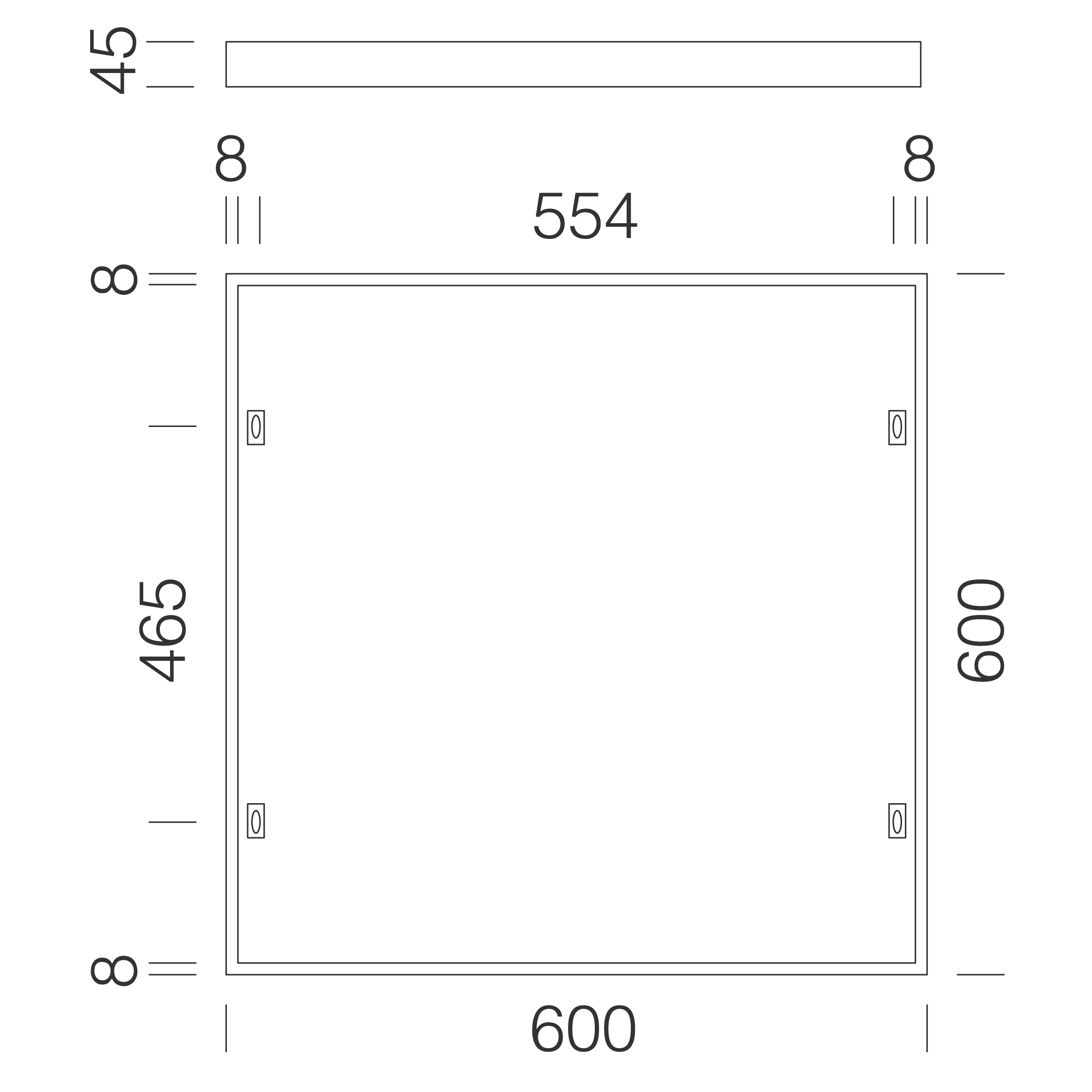 DISANO ILLUMINAZIONE - CORNICE PLAFONE PANEL 595 BIANCO