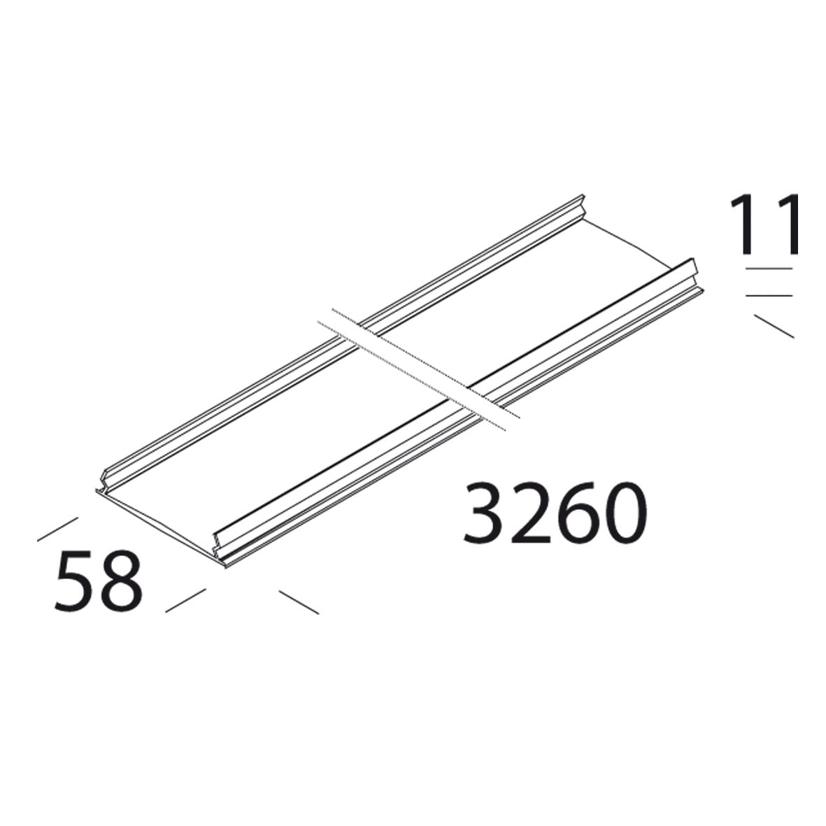 DISANO ILLUMINAZIONE - COPERTURA PER CANALE 6005 BIANCO 13290100