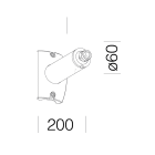 DISANO ILLUMINAZIONE - BRACCIO CORTO 381 GREY9007