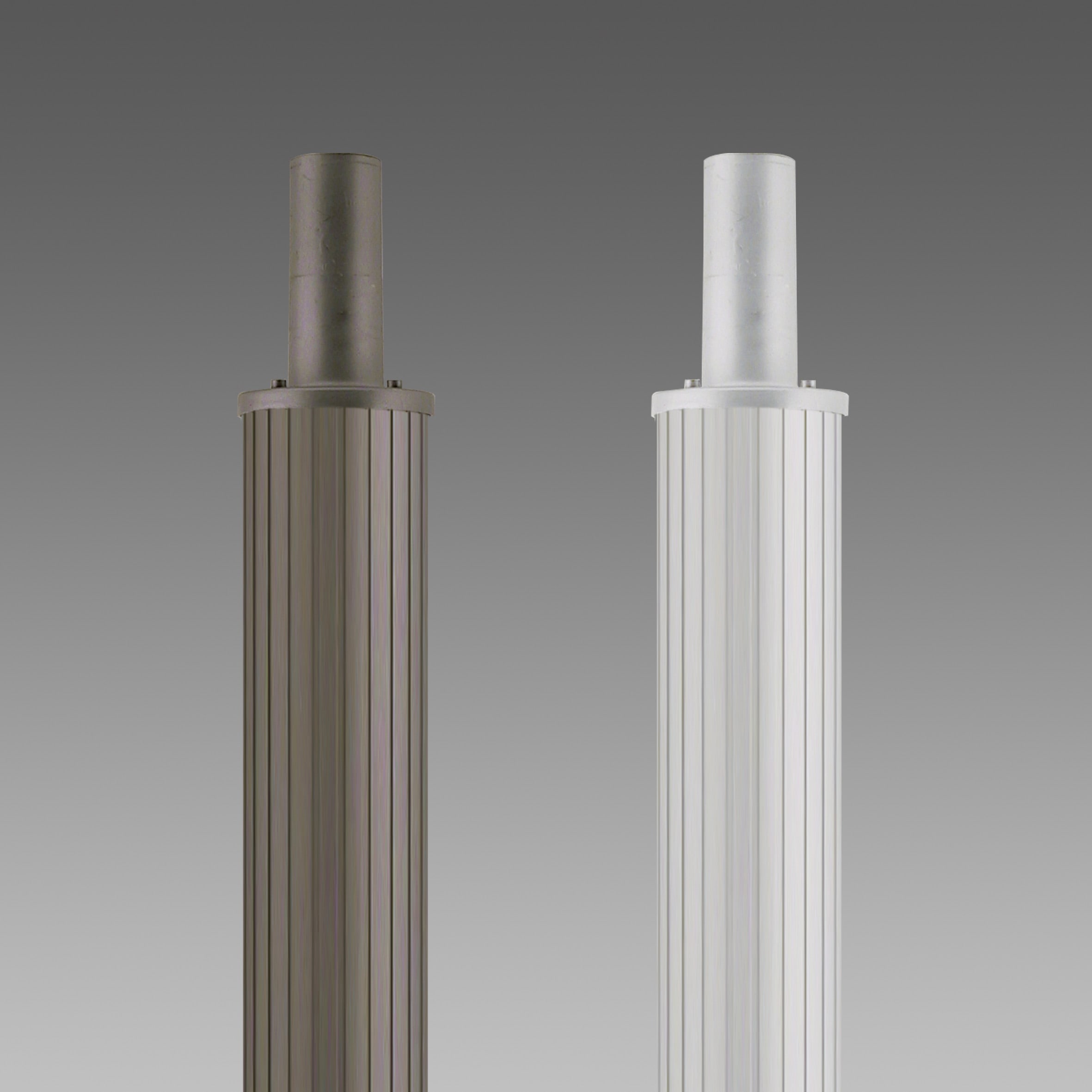 DISANO ILLUMINAZIONE - PALO RIGATO C BASE 1408 H=3100MM GRAFITE 42632400