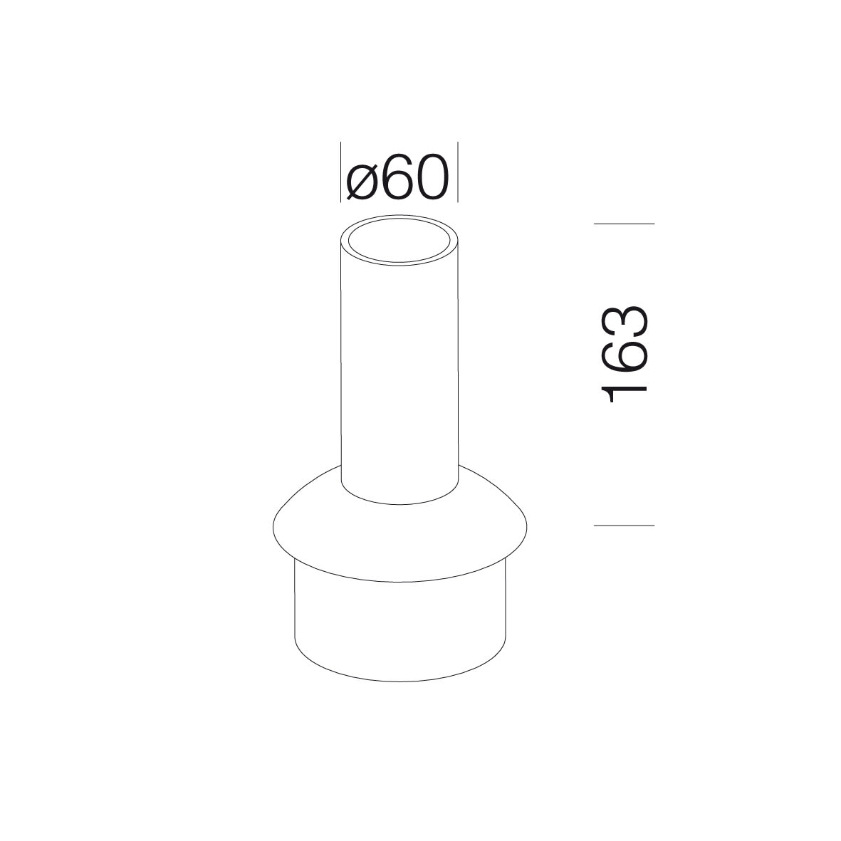 DISANO ILLUMINAZIONE - RACCORDO TESTA PALO 368 GREY9007 42700200