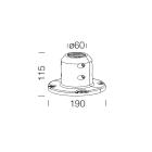 DISANO ILLUMINAZIONE - BASE PER ACC.5 50 NERO