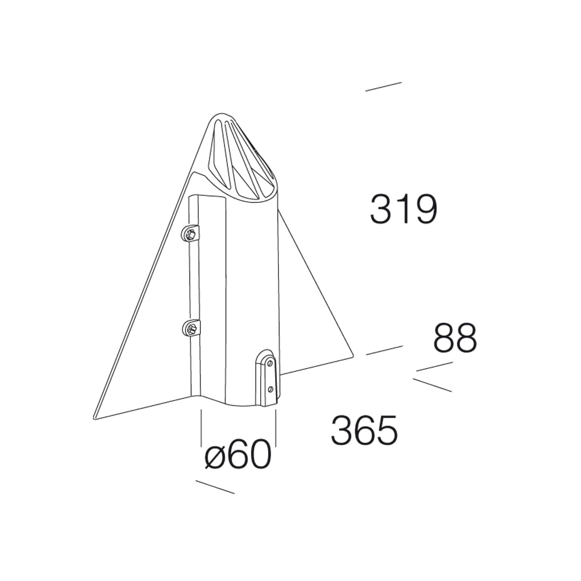DISANO ILLUMINAZIONE - ATTACCO PALO MERIDIANA 96 GREY 99121700