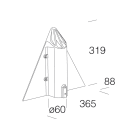 DISANO ILLUMINAZIONE - ATTACCO PALO MERIDIANA 96 GRAFITE 99121800