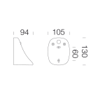 DISANO ILLUMINAZIONE - ATTACCO PARETE GARDEN 451 GREY 99125100