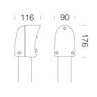 DISANO ILLUMINAZIONE - ATTACCO PALO GARDEN 452 GREY