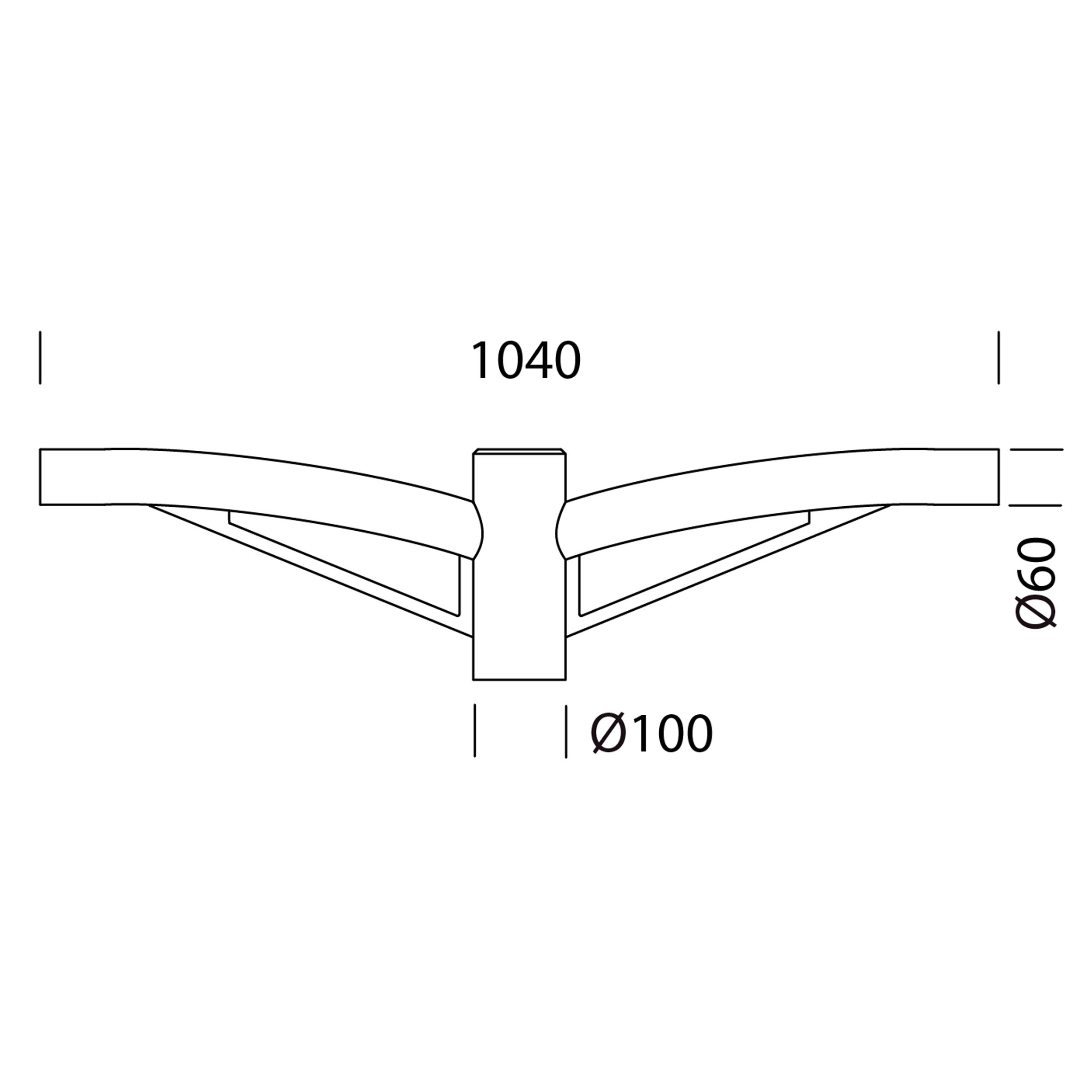 DISANO ILLUMINAZIONE - BRACCIO DOPPIO 508 GREY9007 99126600