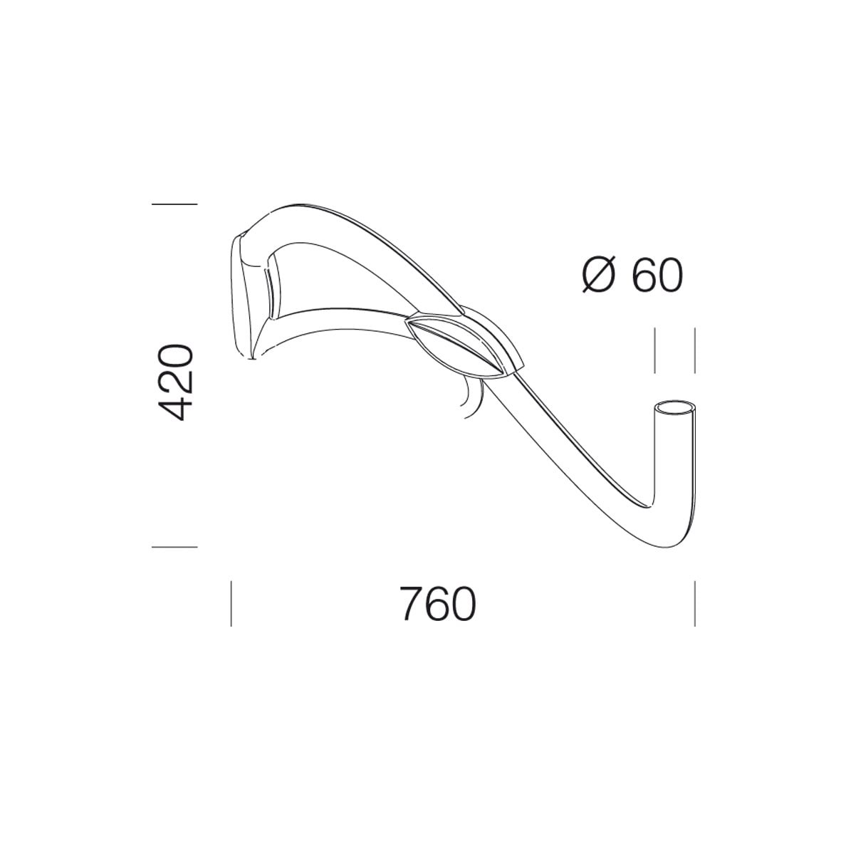 DISANO ILLUMINAZIONE - ATTACCO CON CATENELLA 518 RAL7021 99128400