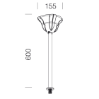 DISANO ILLUMINAZIONE - ATTACCO CON TIGES 519 RAL7021