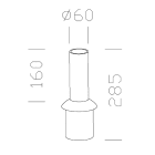 DISANO ILLUMINAZIONE - RACCORDO TESTA PALO 528 RAL7021 99128800