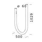 DISANO ILLUMINAZIONE - BRACCIO CURVO 129 GREY9007