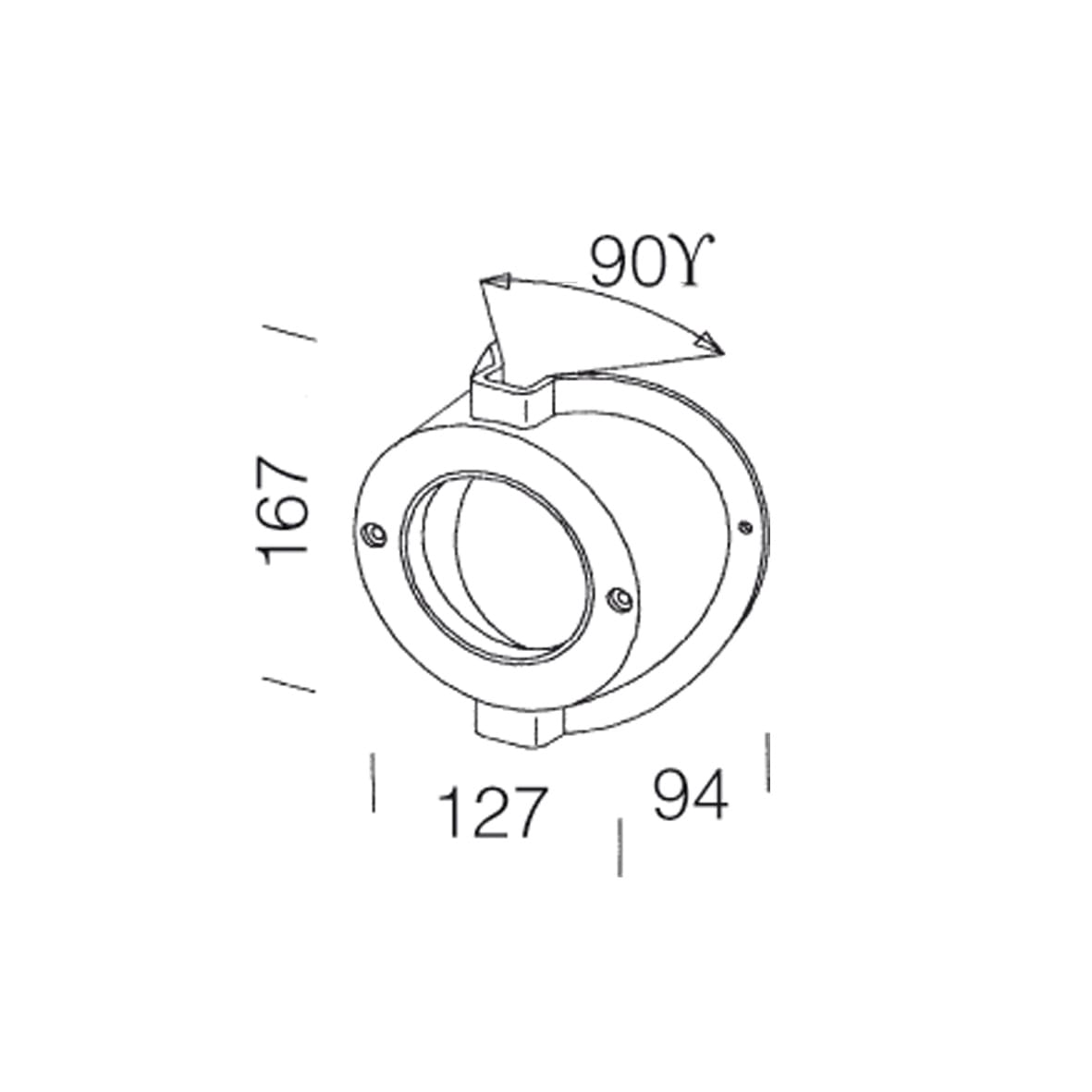 DISANO ILLUMINAZIONE - SUPPORTO ANGOLARE 116 NERO 99133200