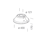 DISANO ILLUMINAZIONE - COPERTURA BASE PALO 223 D159 GREY9007