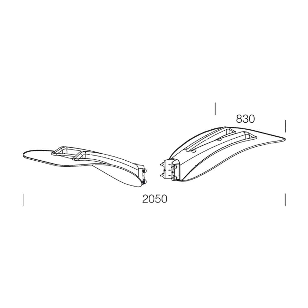 DISANO ILLUMINAZIONE - PEGASO DOPPIO 388 RAL9006