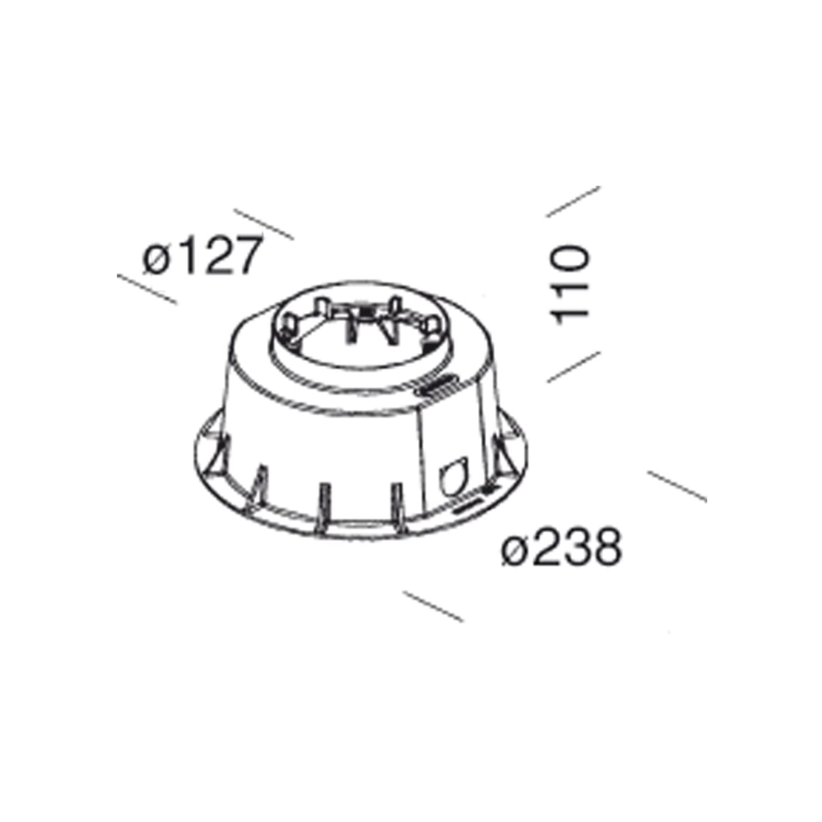 DISANO ILLUMINAZIONE - CONTROCASSA MICROFLOOR 313 99392500