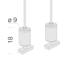 DISANO ILLUMINAZIONE - SOSPENSIONE SEMPLICE 2518 NICHEL 99401900