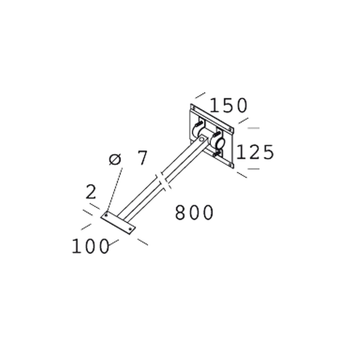 DISANO ILLUMINAZIONE - BRACCIO ORIENTABILE 41 BIANCO 99550800