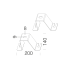 DISANO ILLUMINAZIONE - ATTACCO PLAFONE 39 ACCIAIO