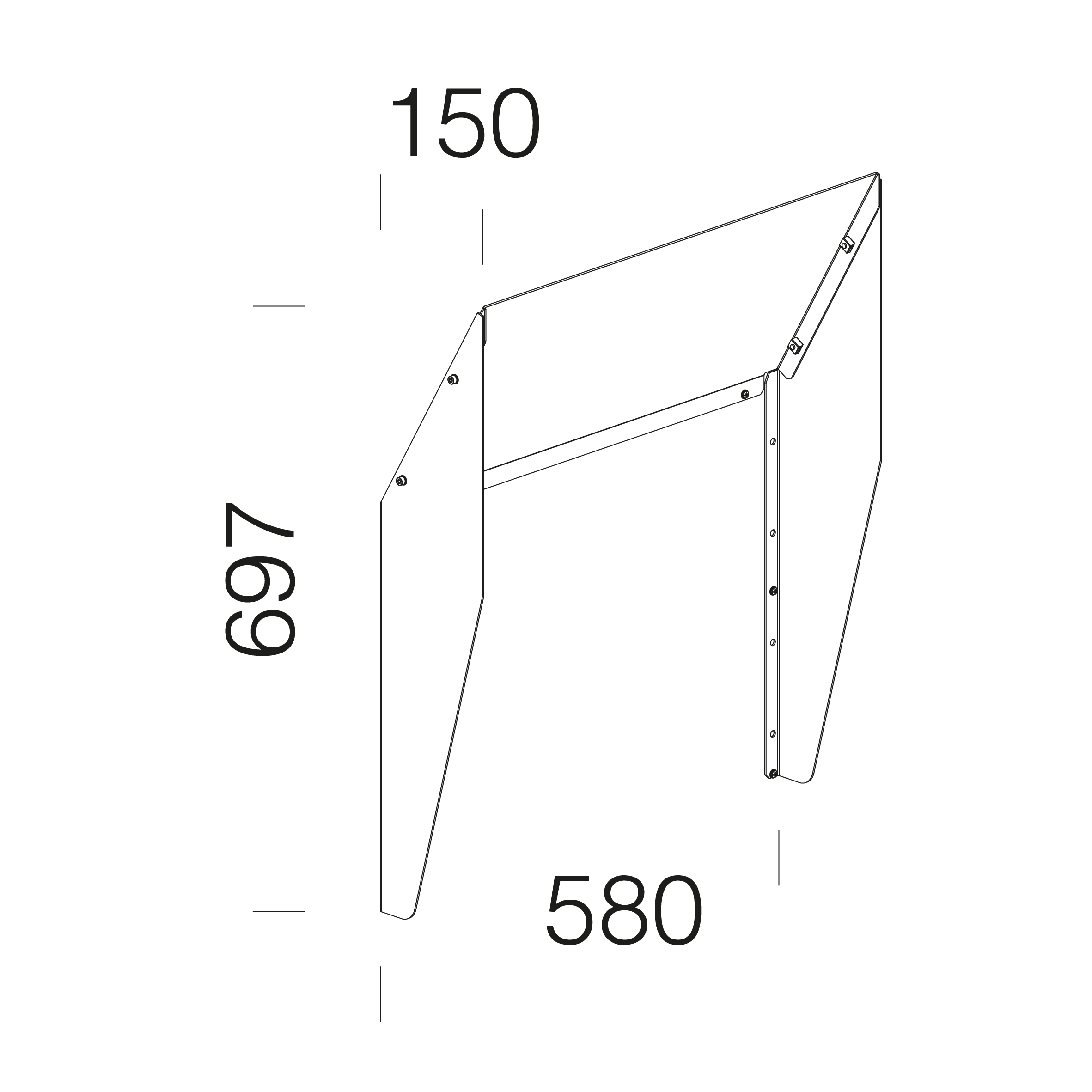 DISANO ILLUMINAZIONE - DEFLETTORE ASIM.FORUM 2MOD. 482 RAL7021