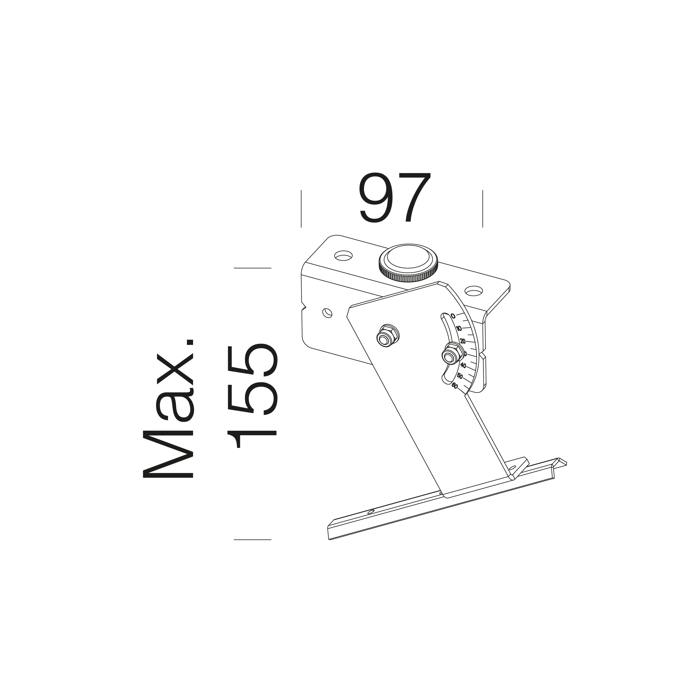 DISANO ILLUMINAZIONE - SUPPORTO CANNOCCHIALE ASIM.197 ANTRACITE