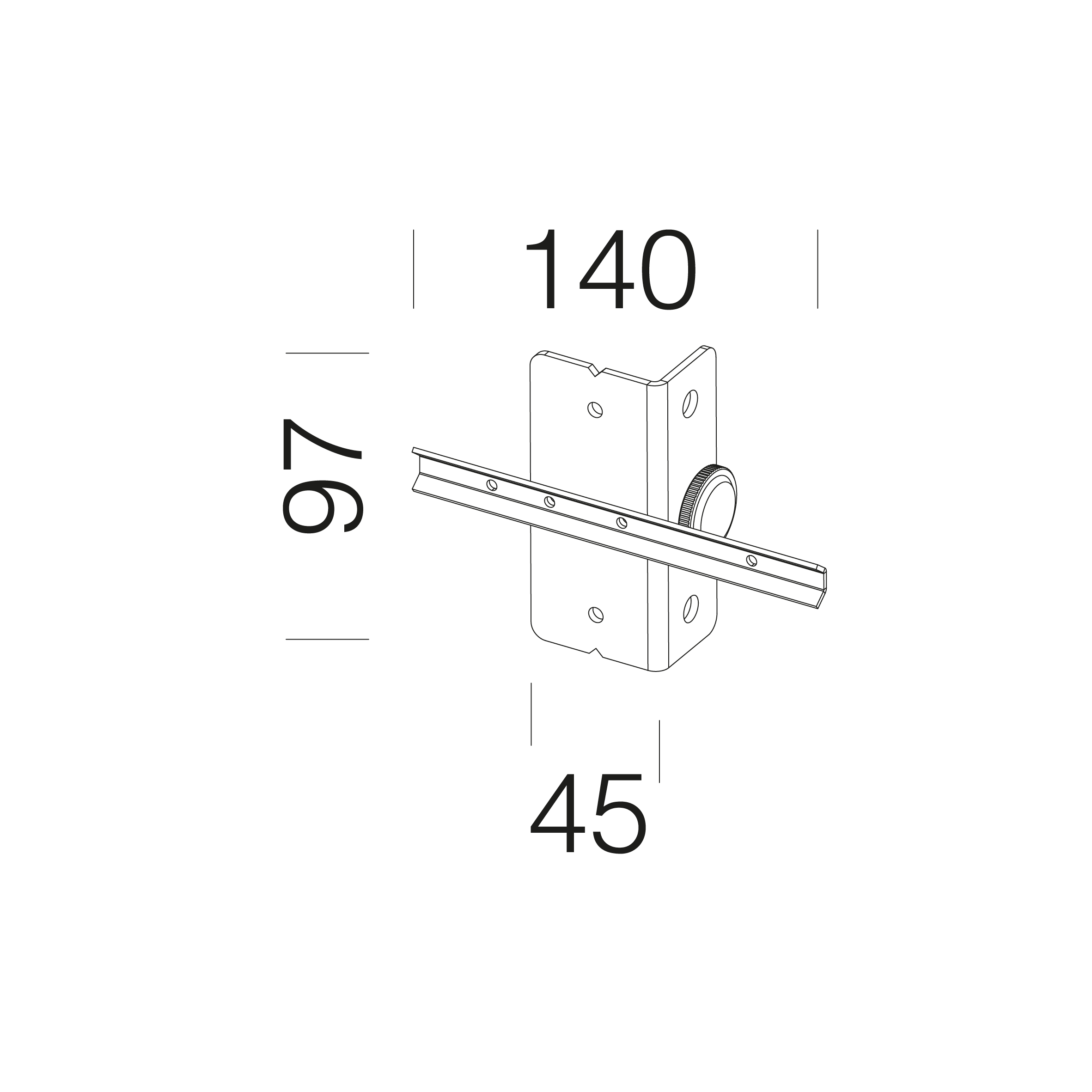 DISANO ILLUMINAZIONE - SUPPORTO CANNOCCHIALE ASIM.199 ANTRACITE