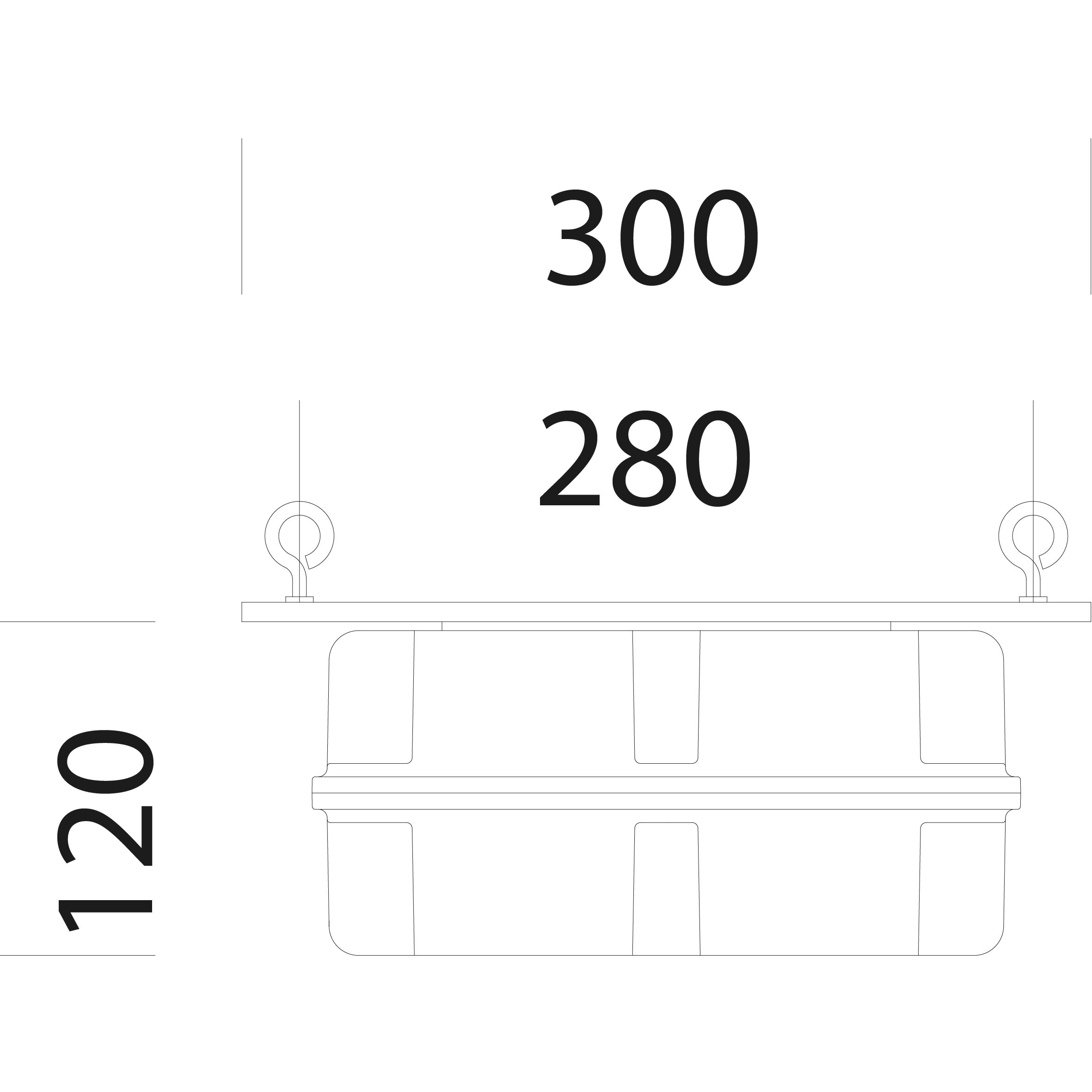 DISANO ILLUMINAZIONE - CASSETTA EM SATURNO 1175 CNL-E NERO 99765400