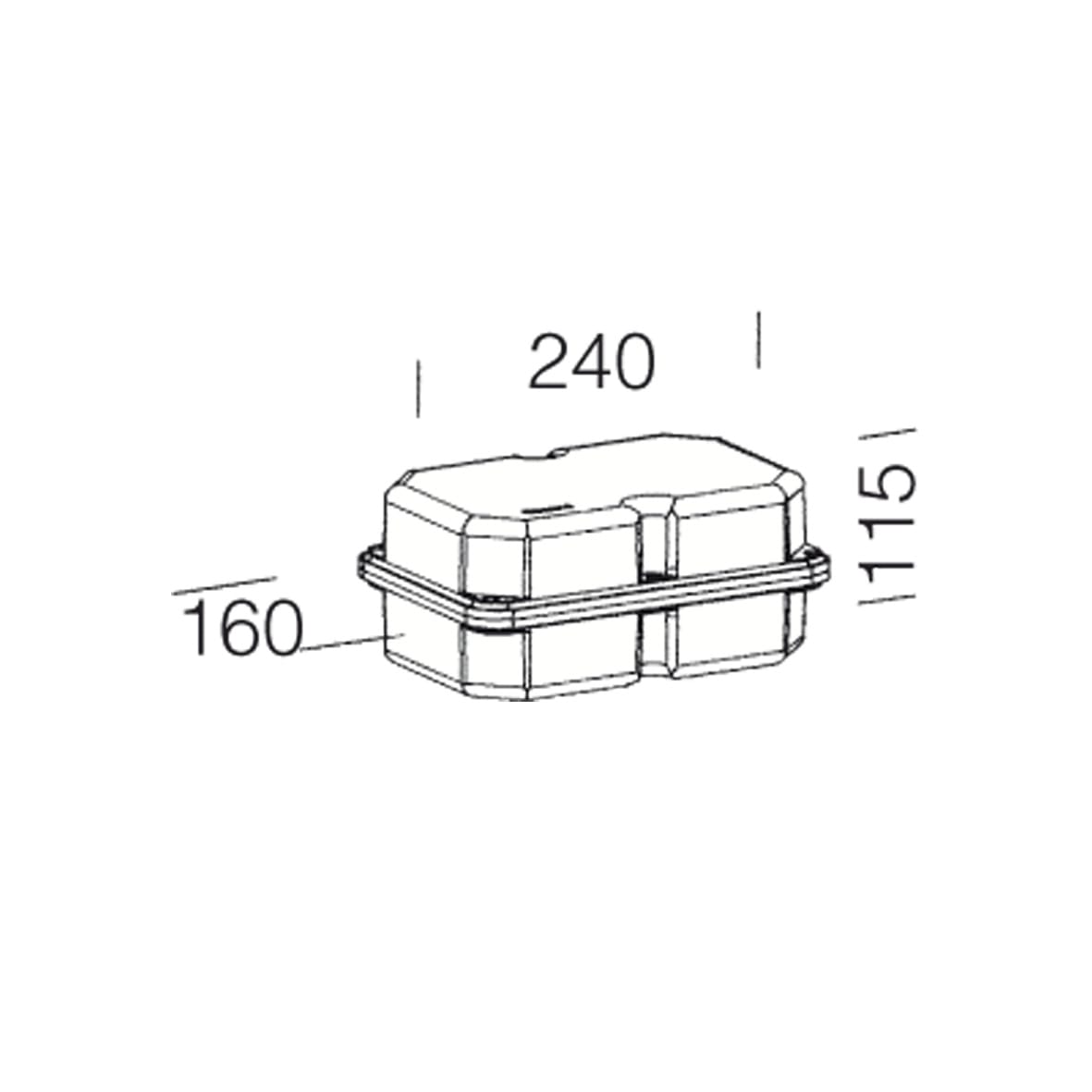 DISANO ILLUMINAZIONE - CASS.CABL. 179 60W CLD NERO