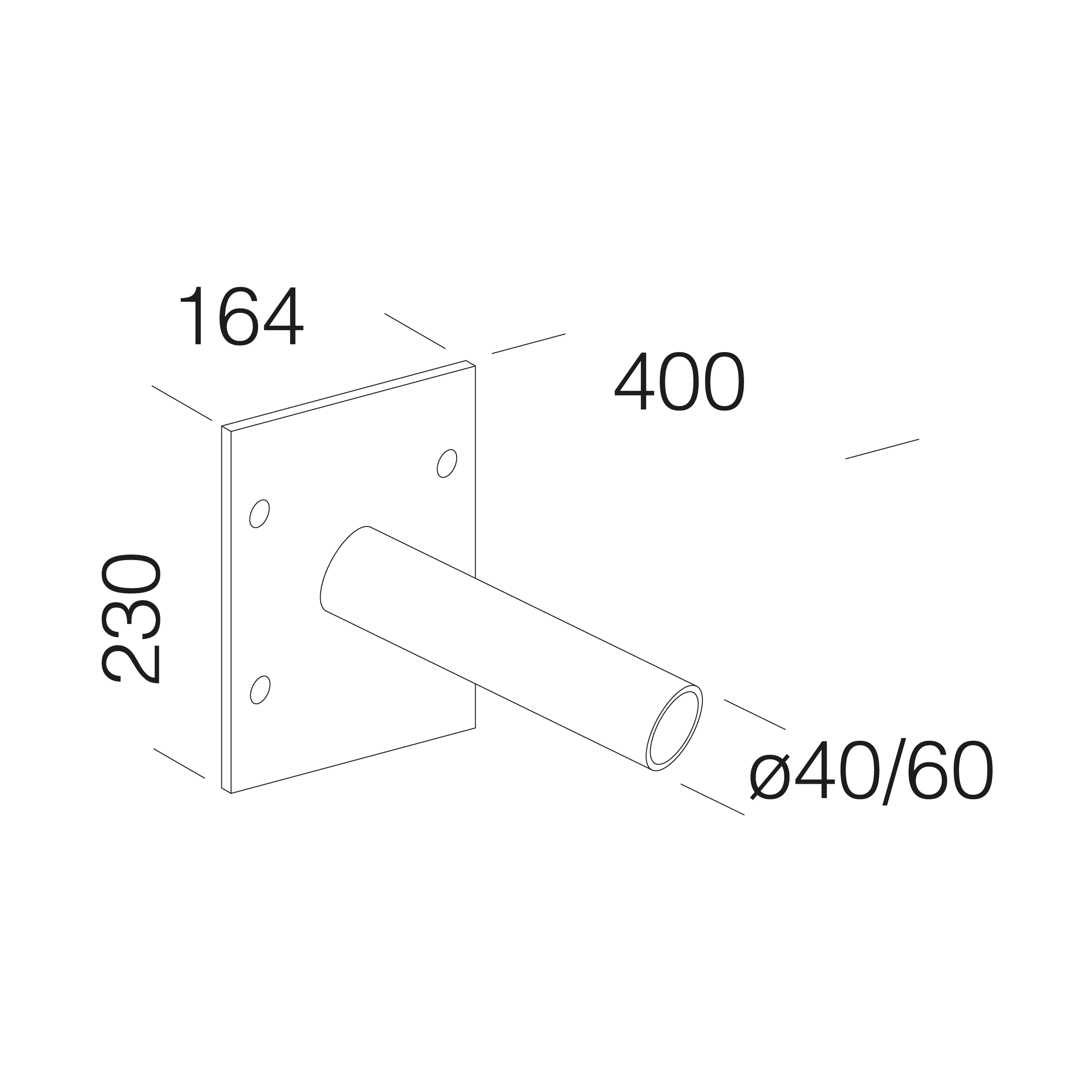 DISANO ILLUMINAZIONE - ATTACCO A PARETE 248 RAL9006 99770800