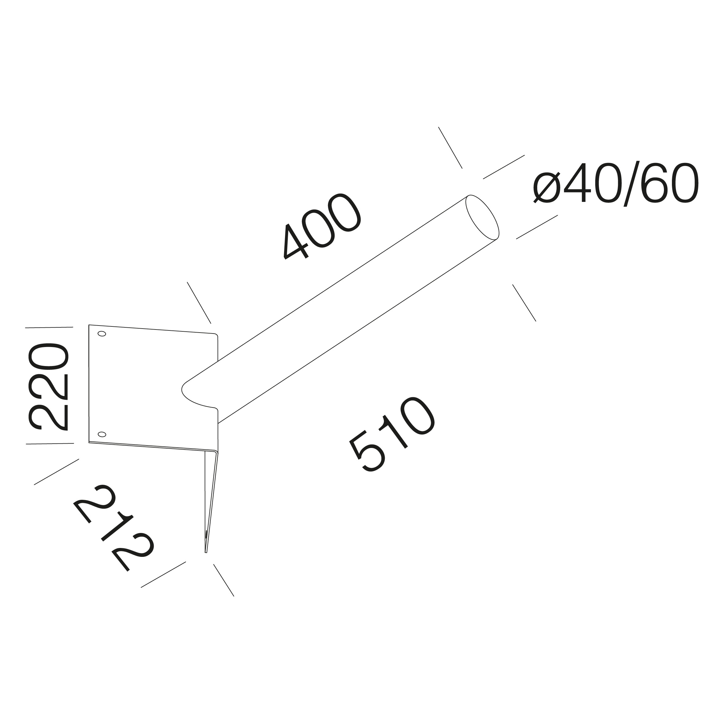 DISANO ILLUMINAZIONE - ATTACCO ANGOLARE 249 GREY