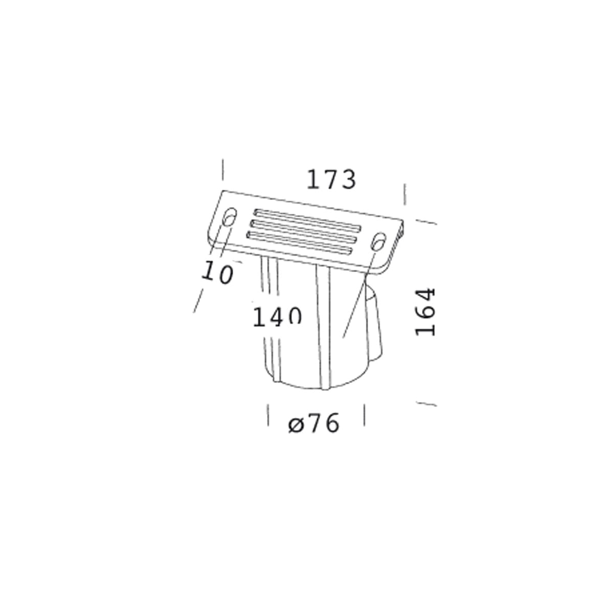 DISANO ILLUMINAZIONE - ATTACCO PALO 334 D76 GRAFITE 99791600