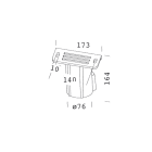 DISANO ILLUMINAZIONE - ATTACCO PALO 334 D76 GRAFITE 99791600