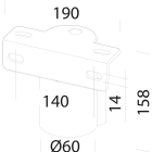 DISANO ILLUMINAZIONE - ATTACCO PALO 235 D60 GRAFITE 99792700