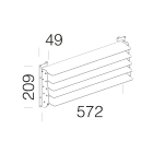 DISANO ILLUMINAZIONE - LAMELLARE SCHERM.FORUM XS 27 RAL7021