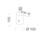 DISANO ILLUMINAZIONE - ATTACCO PALO MONO D60 MUSA 364 GRAFITE 99802000