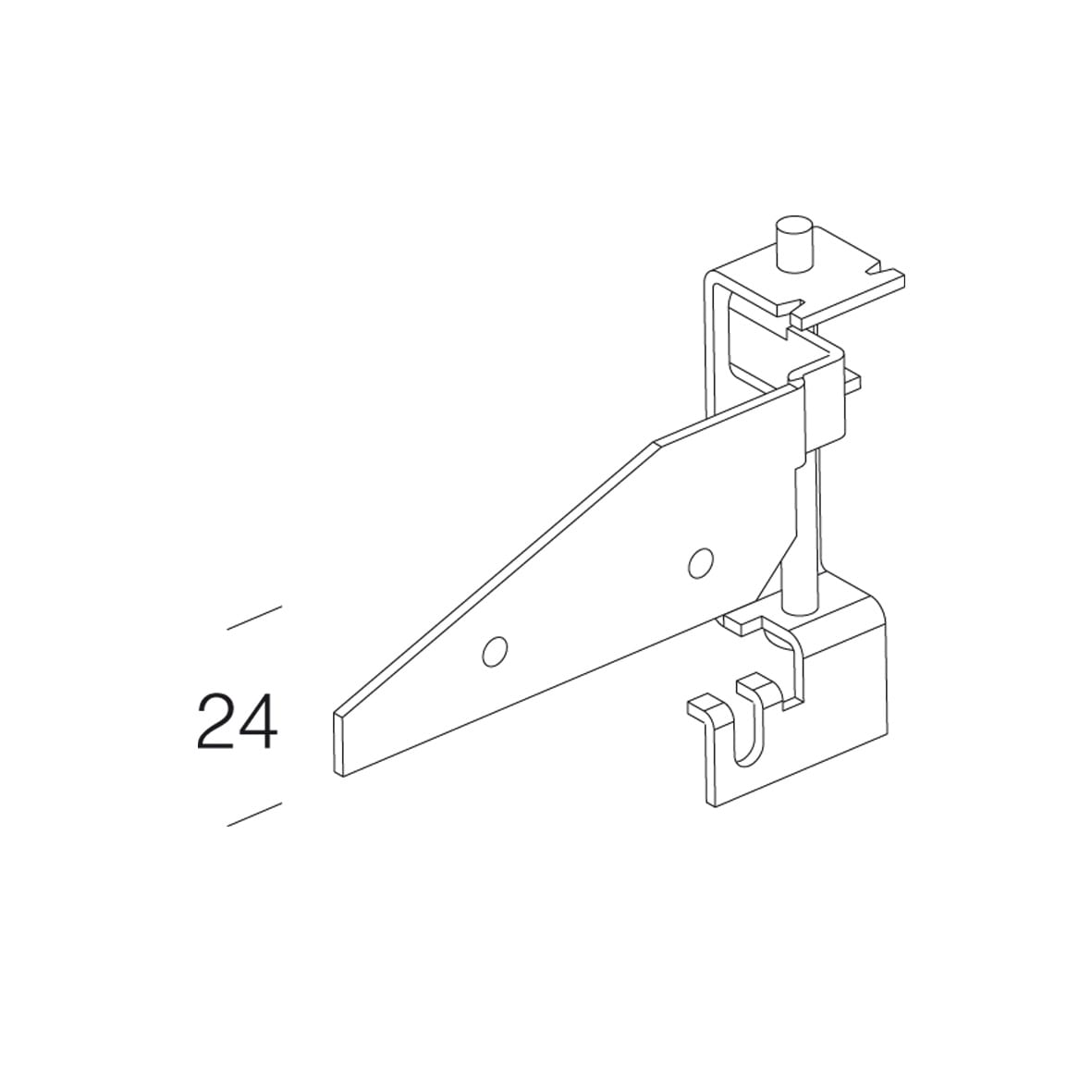 DISANO ILLUMINAZIONE - STAFFA REGOLABILE 901 ZINCATO