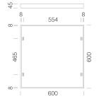 DISANO ILLUMINAZIONE - CORNICE PLAFONE PANEL 595 BIANCO