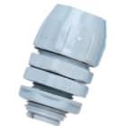 DKC EUROPE - Raccordo PVC per tubo flessibile, filettatura GAS 1/2" con ghiera, colore nero, dimensione AD10.