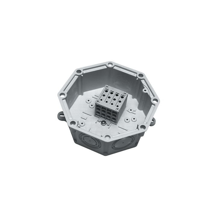 DKC EUROPE - Serie UPM - Cassetta di derivazione in PA6 V0 equipaggiata, morsetti multi 4 poli 16 mmq, dimensioni 156x156 mm UPM16/10 CASSETTA DERIV.PLAST.