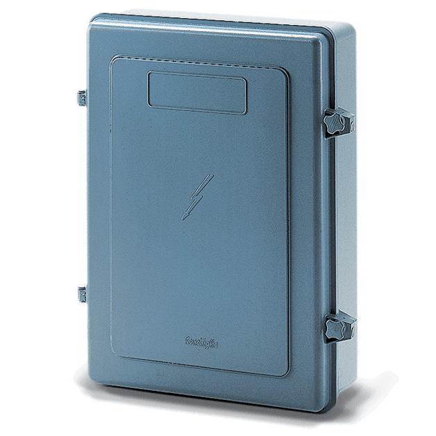 DKC EUROPE - Cassetta di derivazione a parete in alluminio RP1600A, dimensioni 875x695x361 mm.