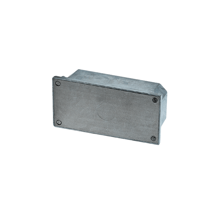 DKC EUROPE - Serie PP - Pozzetto in alluminio da incasso/parete, IP55, dimensioni 196 x 98 x 70 mm (BxAxP) - Cassetta derivazione in alluminio PP2 046020095