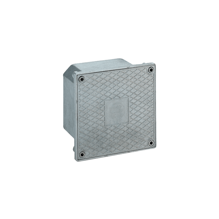 DKC EUROPE - Serie PP - Pozzetto in alluminio calpestabile, IP55, dimensioni 245 x 245 x 97 mm (BxAxP) PP7/R Cassetta Derivazione Alluminio 245x245x97mm