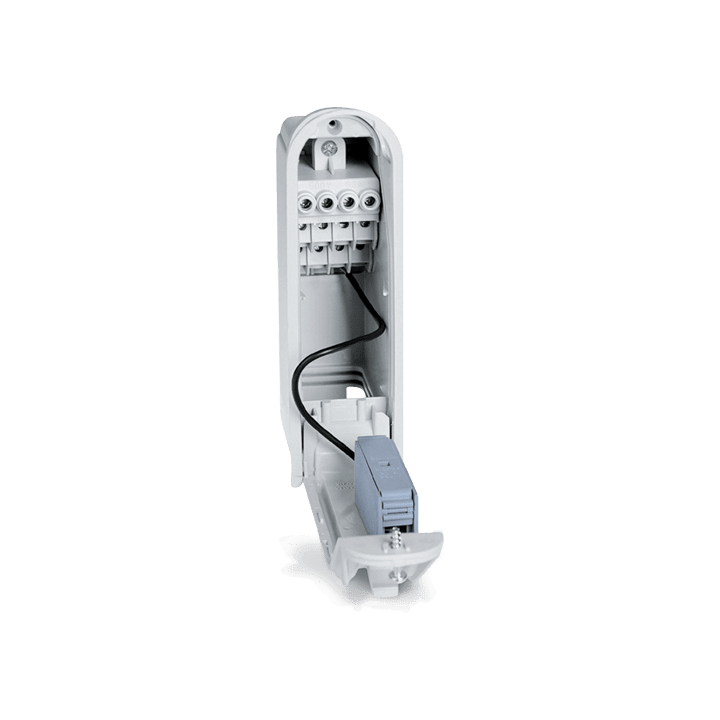 DKC EUROPE - Morsettiera da incasso palo a doppio isolamento, 4 poli, 1 fusibile, feritoia 45x186 mm MVV/416/1 - Serie MVV da palo.