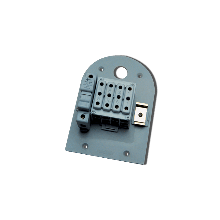 DKC EUROPE - Acc. per Serie SCF - Piastra equipaggiata con morsettiera 4 poli, sez. nominale 35 mmq e 2 portafusibili PSC/F2/1 PIASTRA PORTA APPAR. 054142013