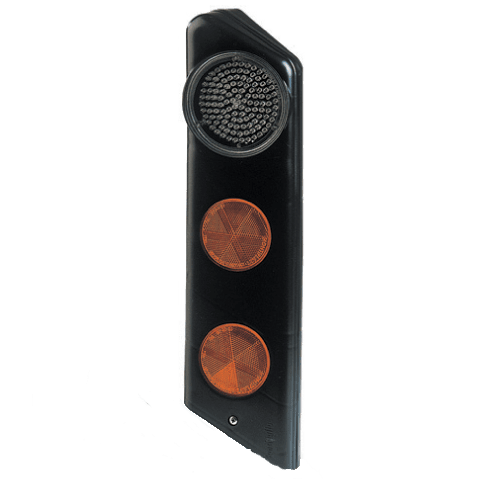 DKC EUROPE - Testa delineatore antinebbia a 48Vac, destra, senso unico LSA25DS/TR - Testata segnalatore.