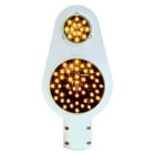 DKC EUROPE - Segnalatore stradale a stelo LSA34 con luci concentriche e 2 lampade a led GE/F.