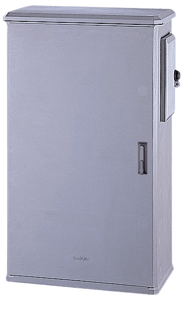 DKC EUROPE - Serie CVL - Armadio in vetroresina 2 vani e GMI, con serratura, dim. 860x1394x450 mm (BxAxP)