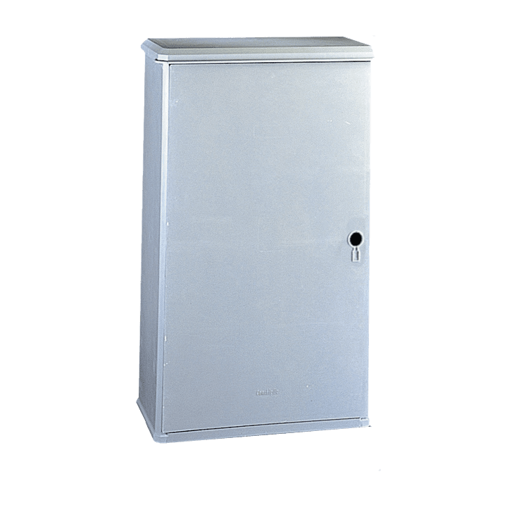 DKC EUROPE - Armadio in vetroresina 1 vano senza serratura, dim. 860 x 1394 x 450 mm (BxAxP) CVL/0-WL ARMADIETTO VETRORES.