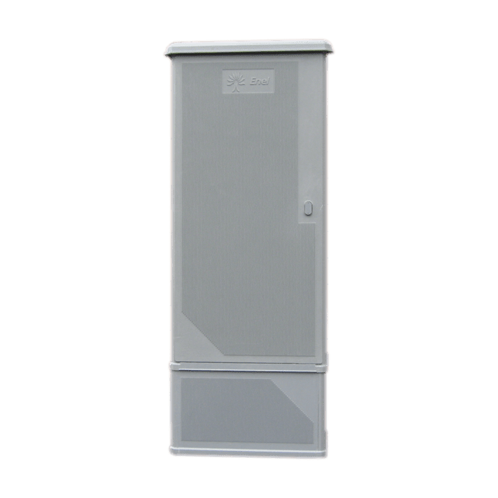 DKC EUROPE - Armadio in vetroresina 1 vano, GDM trifase fino a 200 KW, conf. ENEL DS4558, H. 1579 mm con zoccolo.