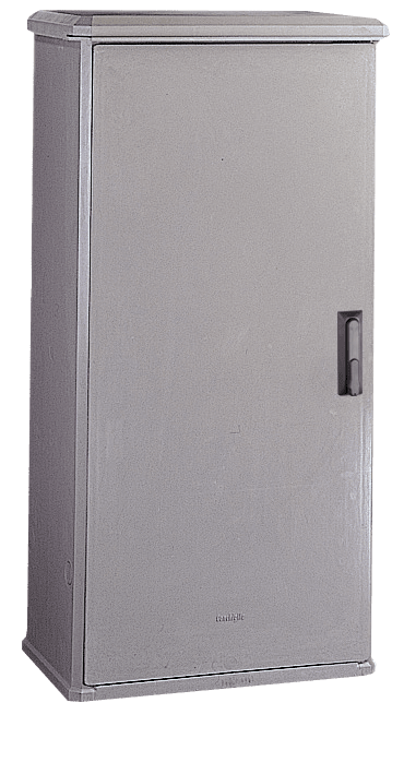 DKC EUROPE - Serie CVHP - Armadio in vetroresina a 1 vano, con serratura, dimensioni 720x1394x450 mm (BxAxP)